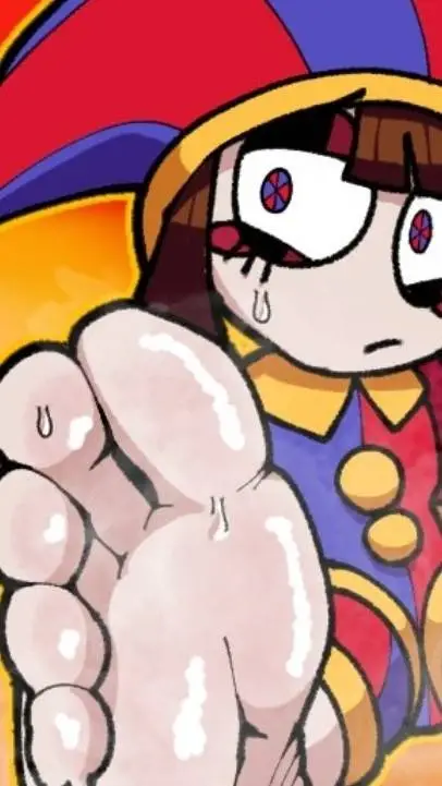 ai character: pomni's feet background