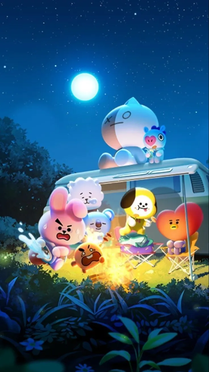 ai character: BT21 Camp! background