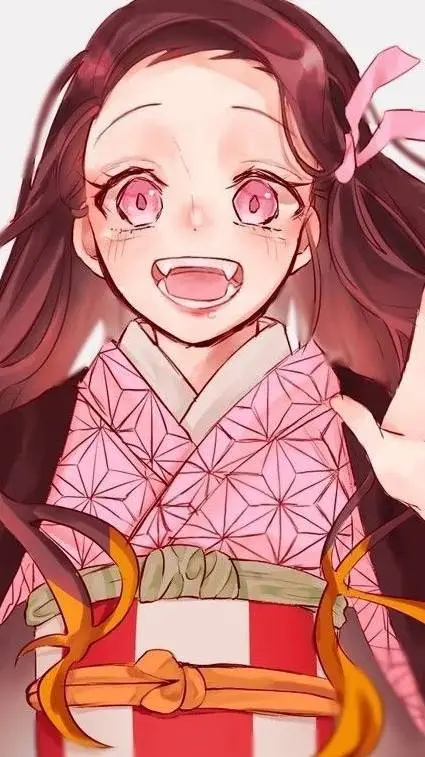 ai character: Nezuko. K🩷🎀 background