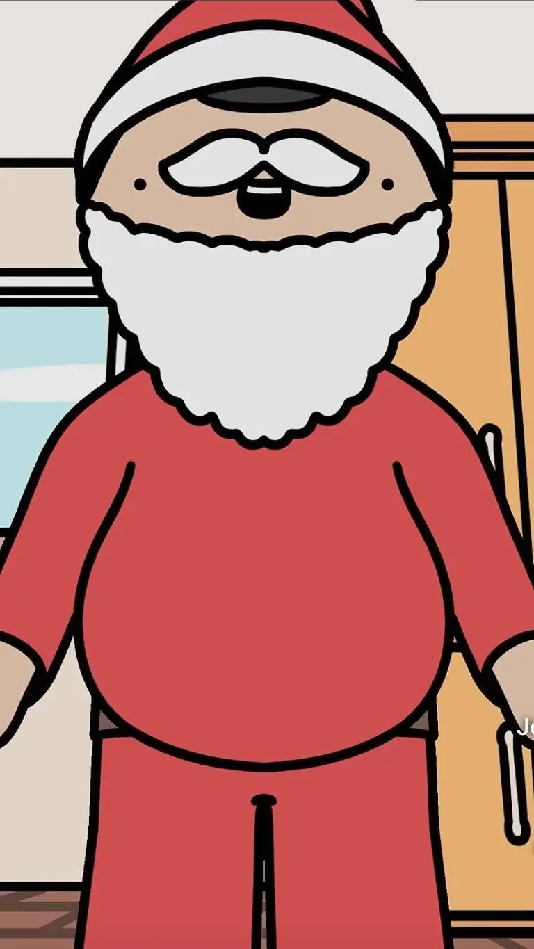 ai character: Le père Noël  background