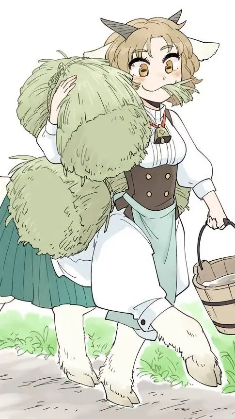 ai character: lelia centaur goat background