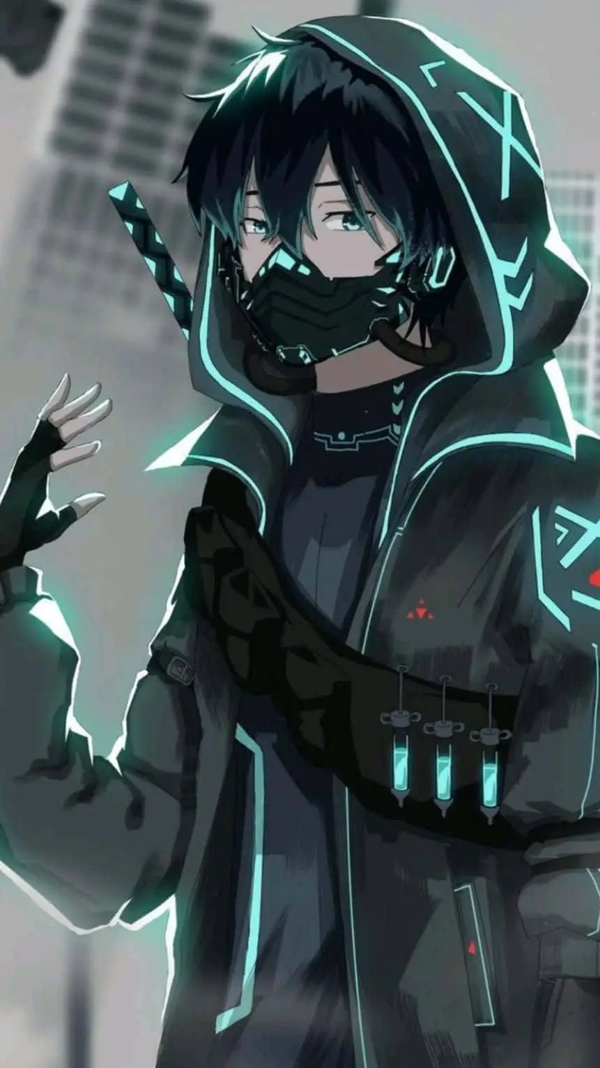 ai character: Blue background