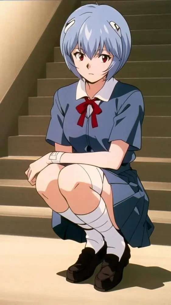 ai character: Rei Ayanami background