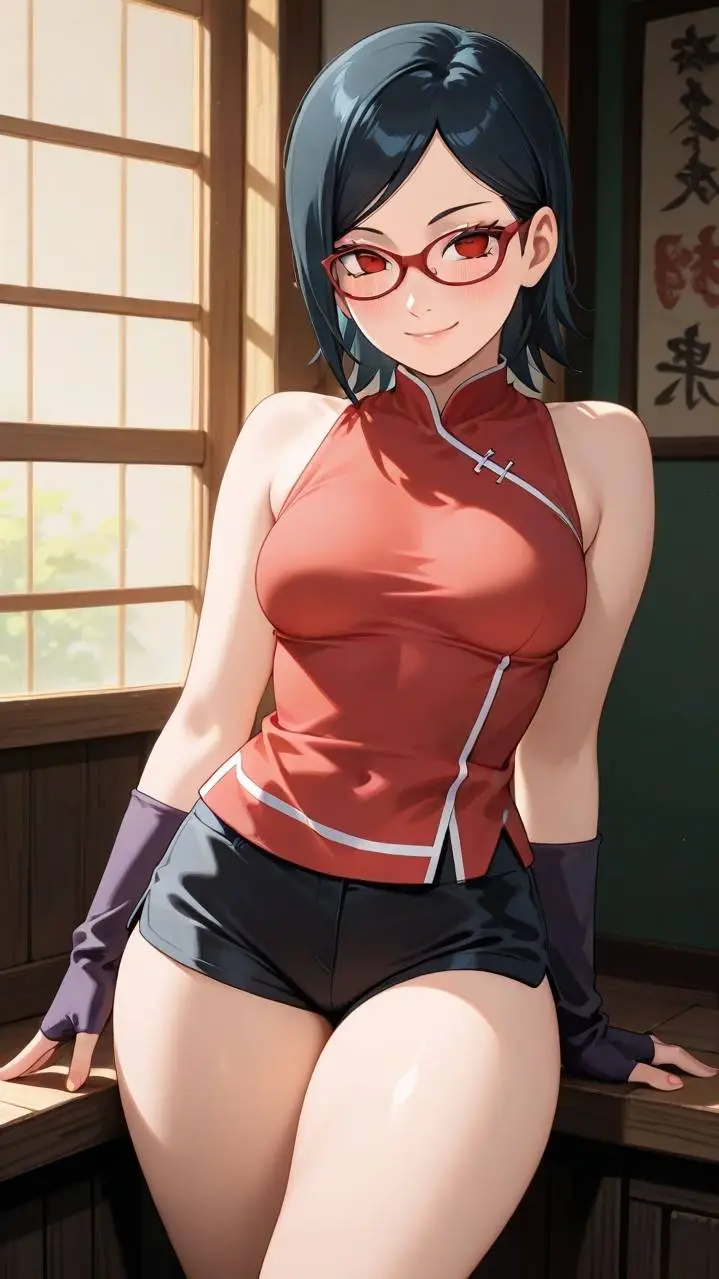 ai character: Sarada Uchiha background