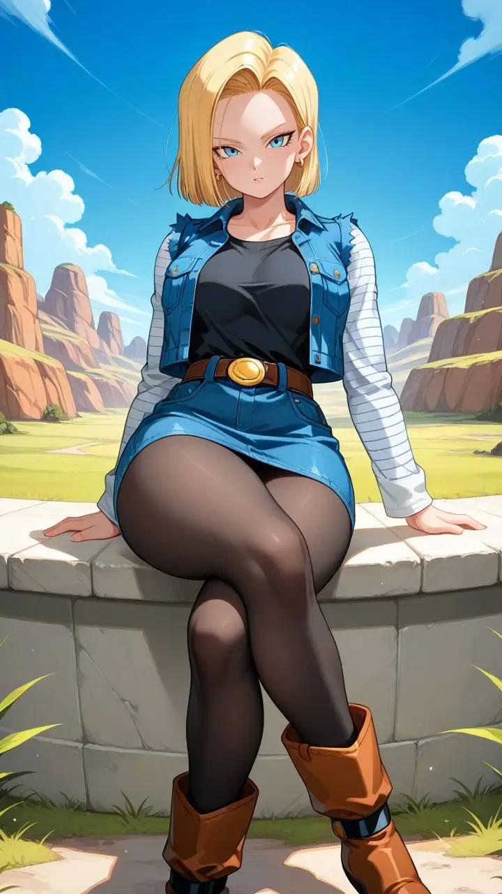 ai character: Androide 18  background