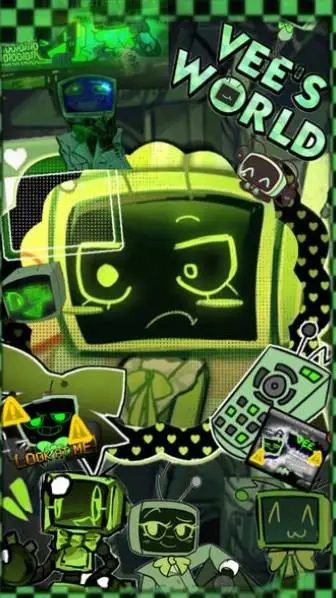 ai character: Vee Dandy's World  background