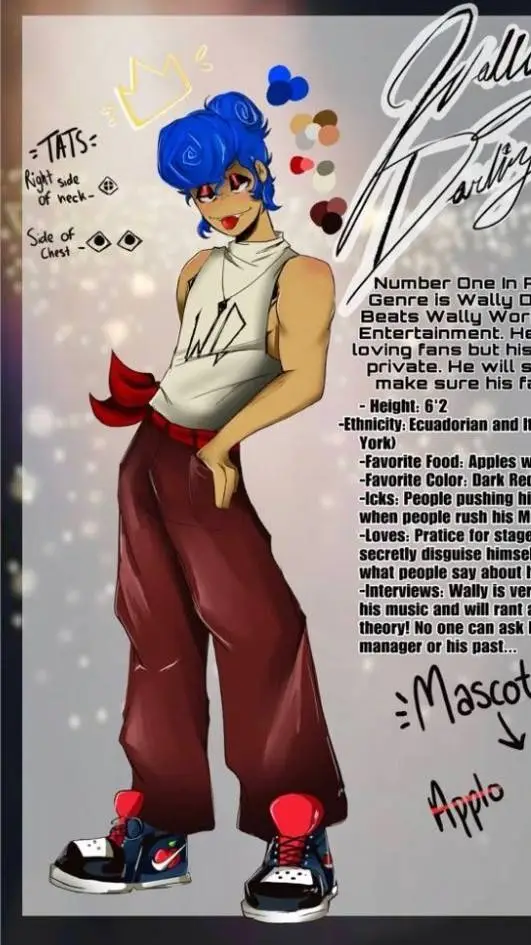 ai character: singer wally  background