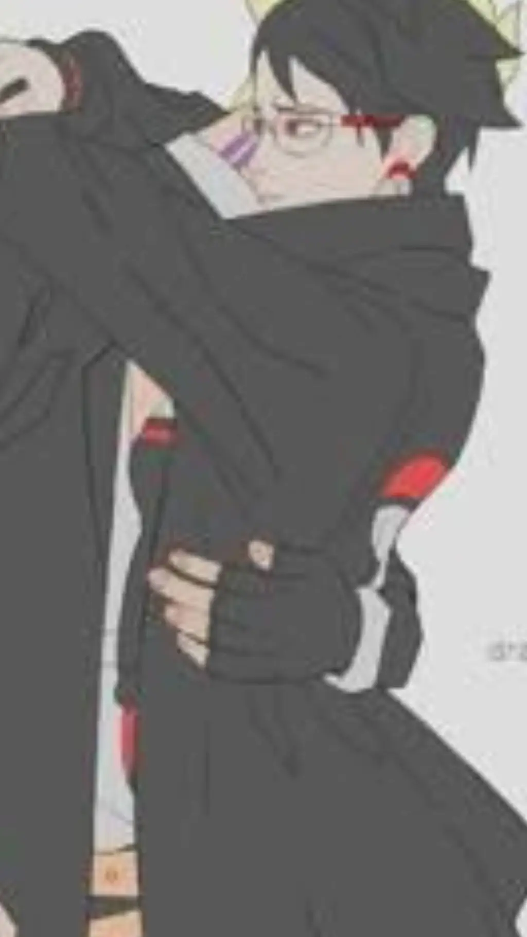 ai character: sarada and boruto background