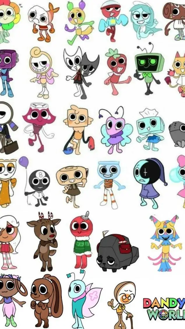 ai character: Dandys world but.. background