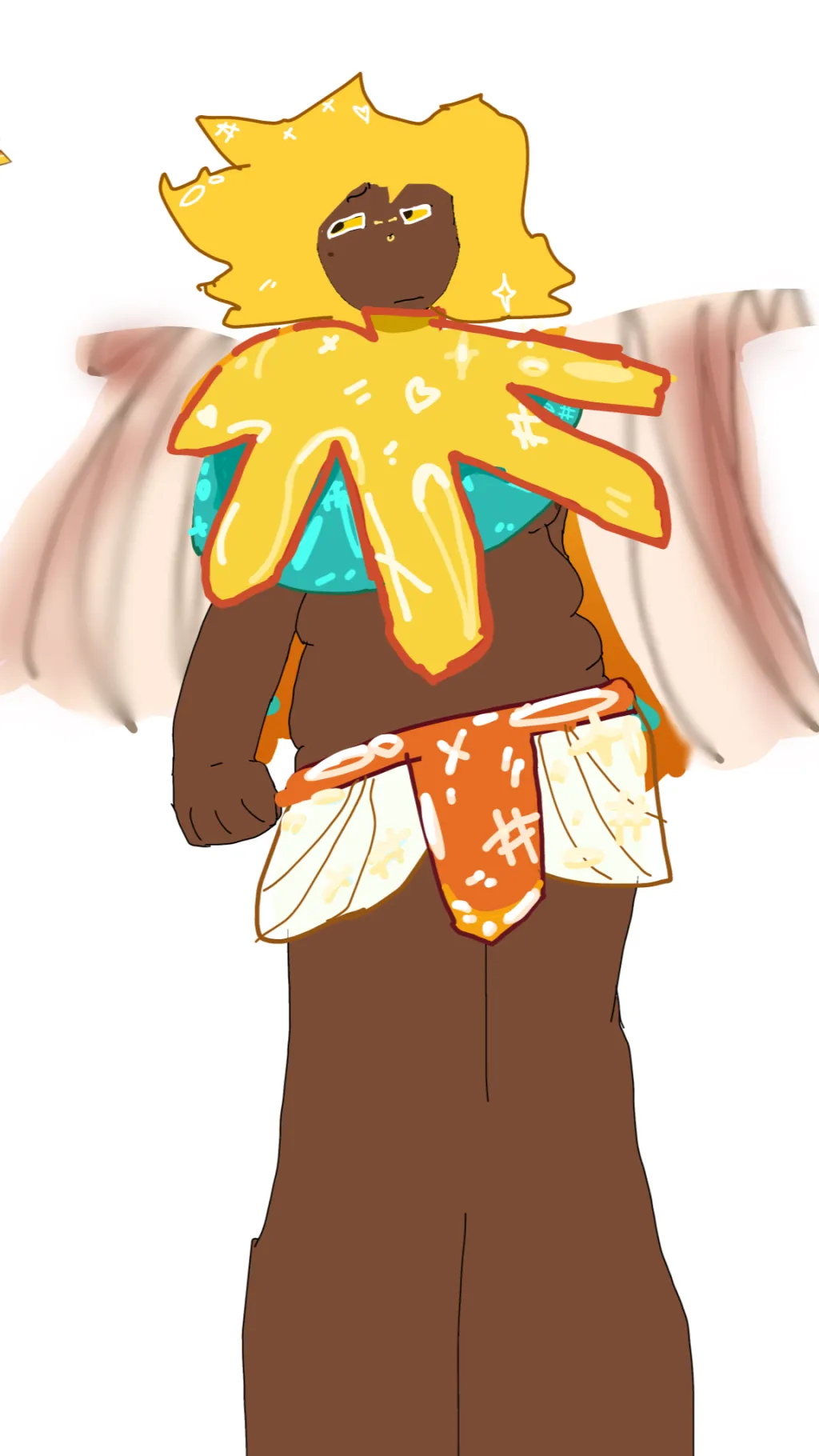 ai character: Golden cheese background
