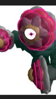 ai character: flower head background