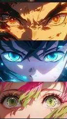 ai character: huntrix x kny background