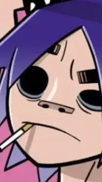 ai character: GorillazXSiimpsons background