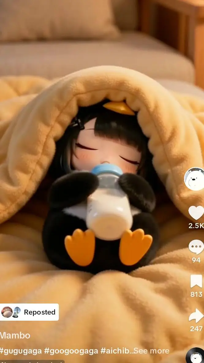 ai character: gugugaga penguin  background