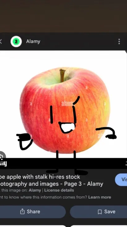 ai character: Apple background