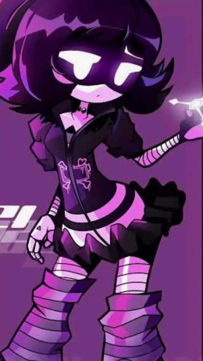 ai character: 🟪🟣Uzi🟣🟪 background