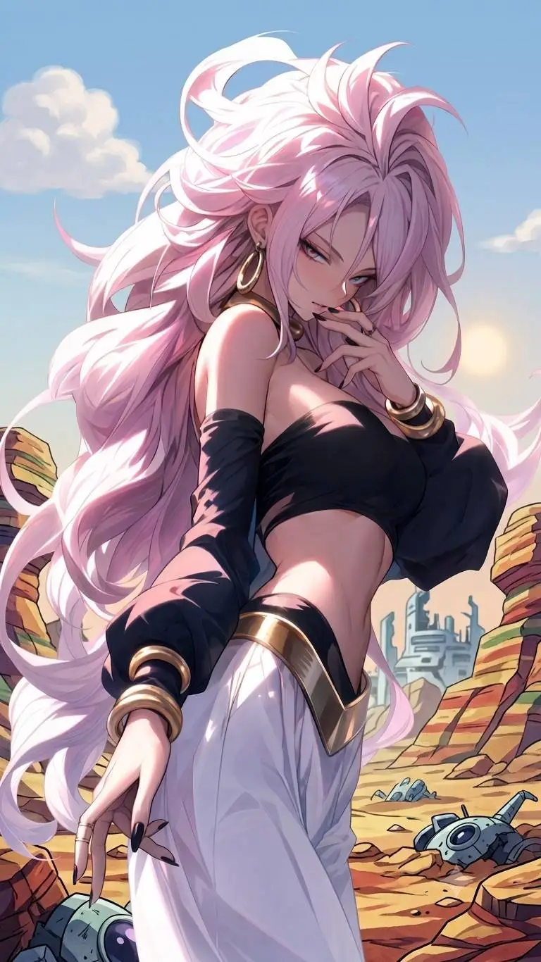 ai character: Android 21 background
