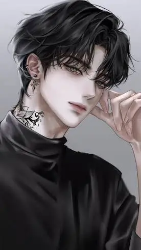 ai character: nio{emo}🖤🖤🖤 background
