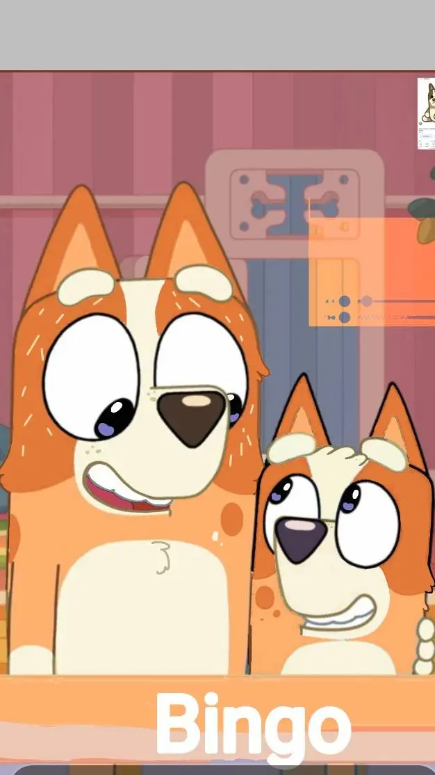 ai character: Bingo (Bluey show) background