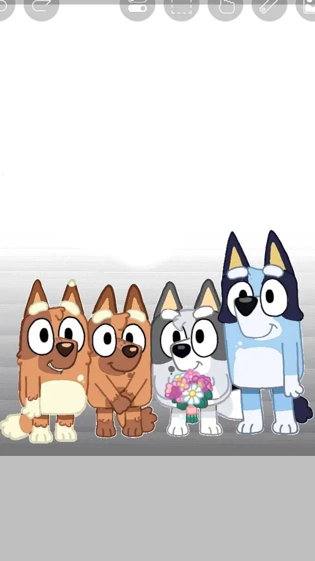 ai character: Bluey future!  background