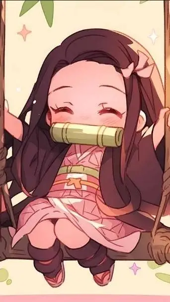 ai character: Nezuko:3 🩷 background