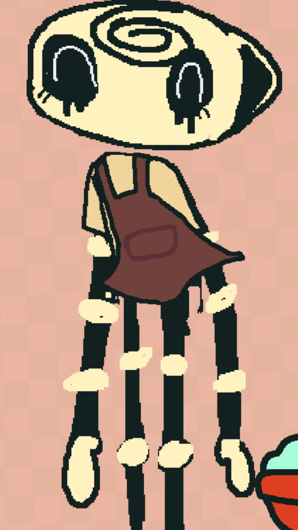 ai character: Tall Shelly  background