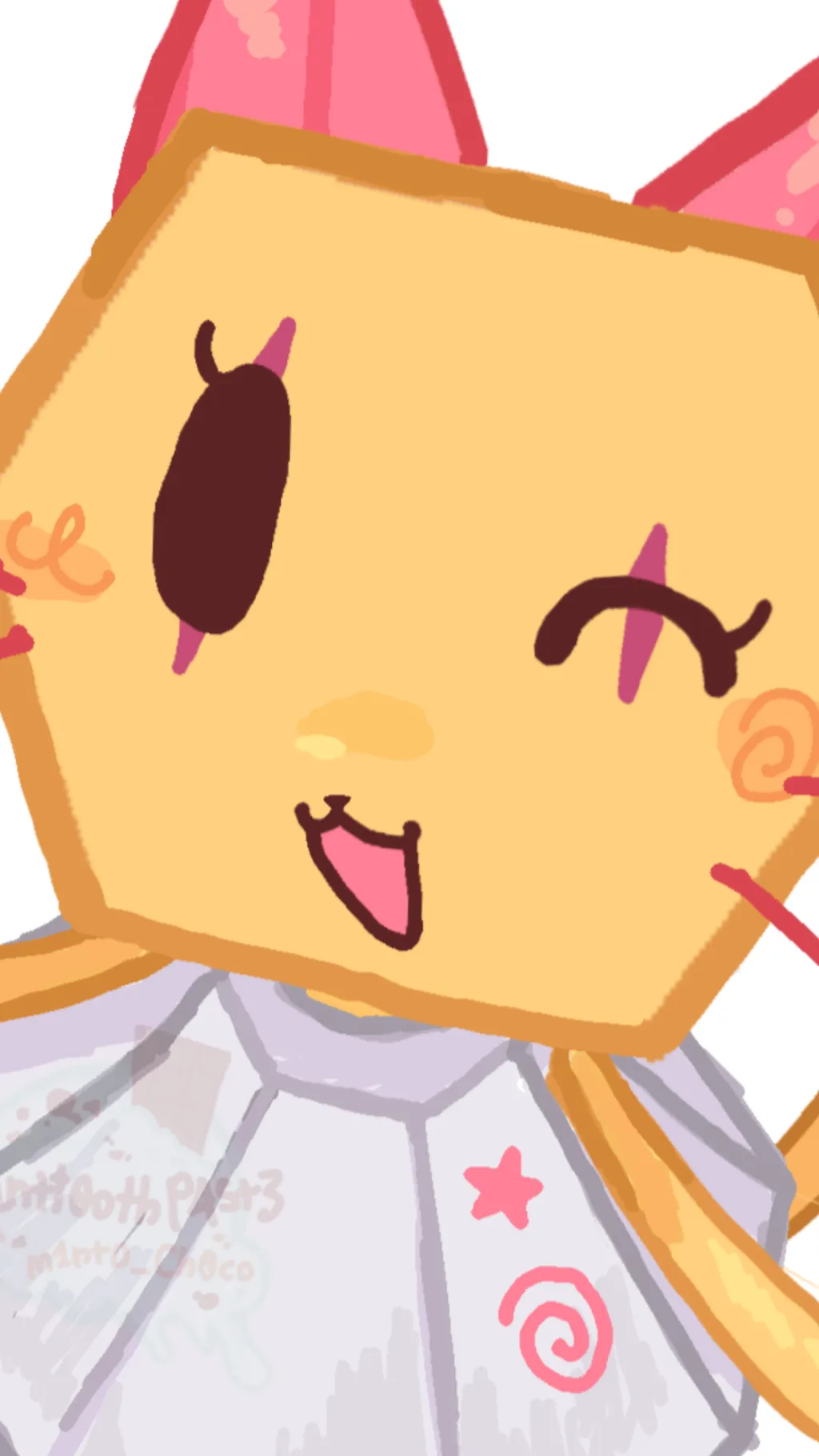 ai character: 🩷scraps💛 background