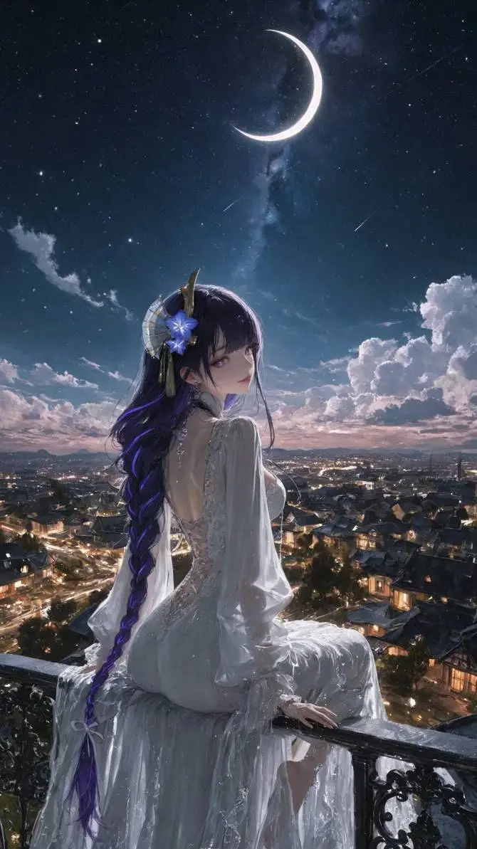 ai character: Moon background