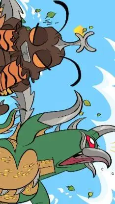 ai character: gigan and megalon  background