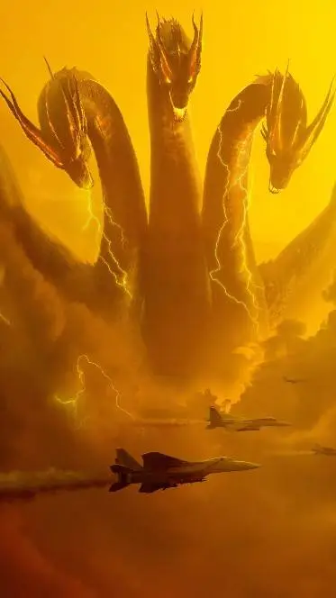 ai character: Ghidorah  background
