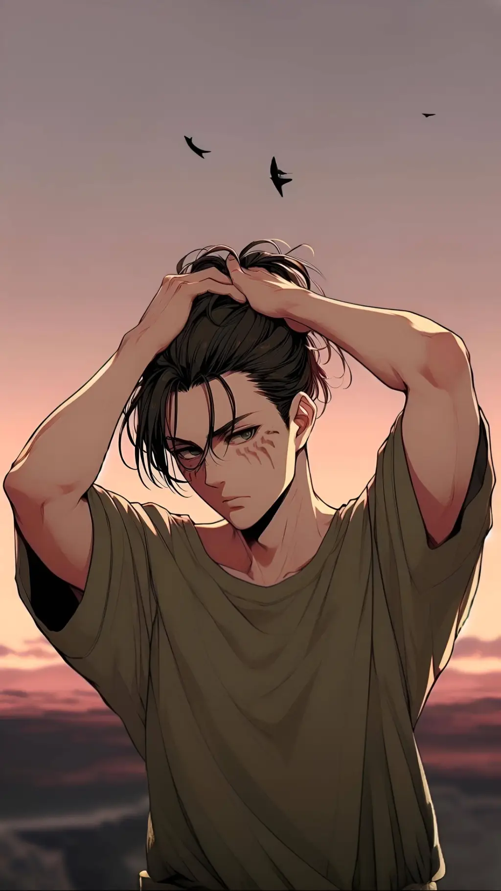 ai character: Eren Jeager  background