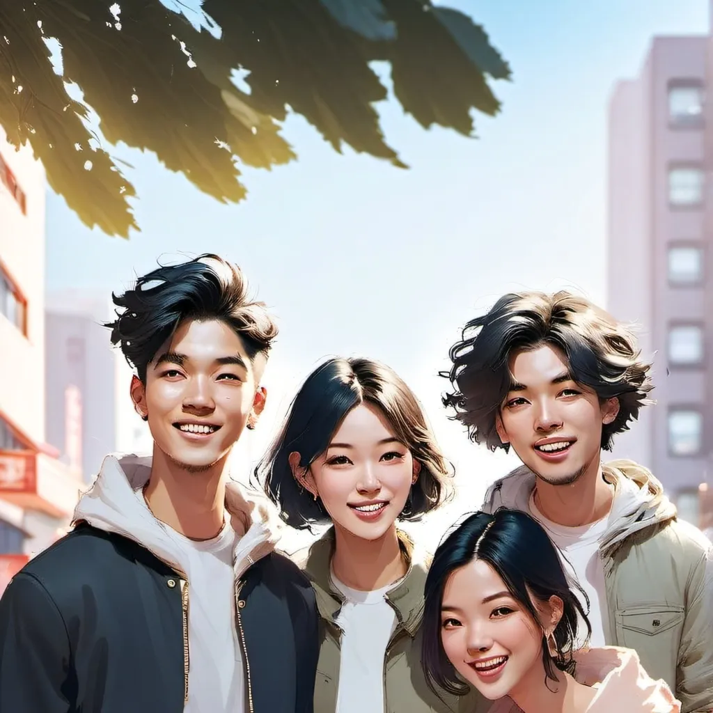 chat with ai character: friend group