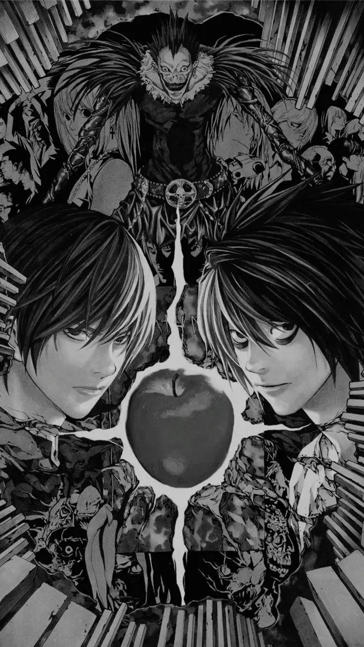ai character: JJK x Deathnote background