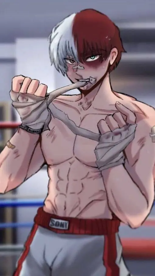 ai character: Todoroki boxeador background