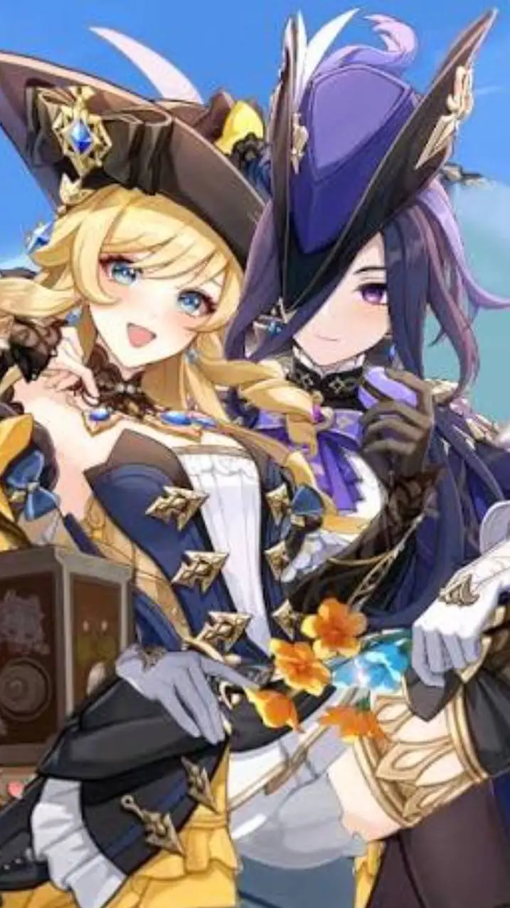 ai character: Clorinde x Navia background
