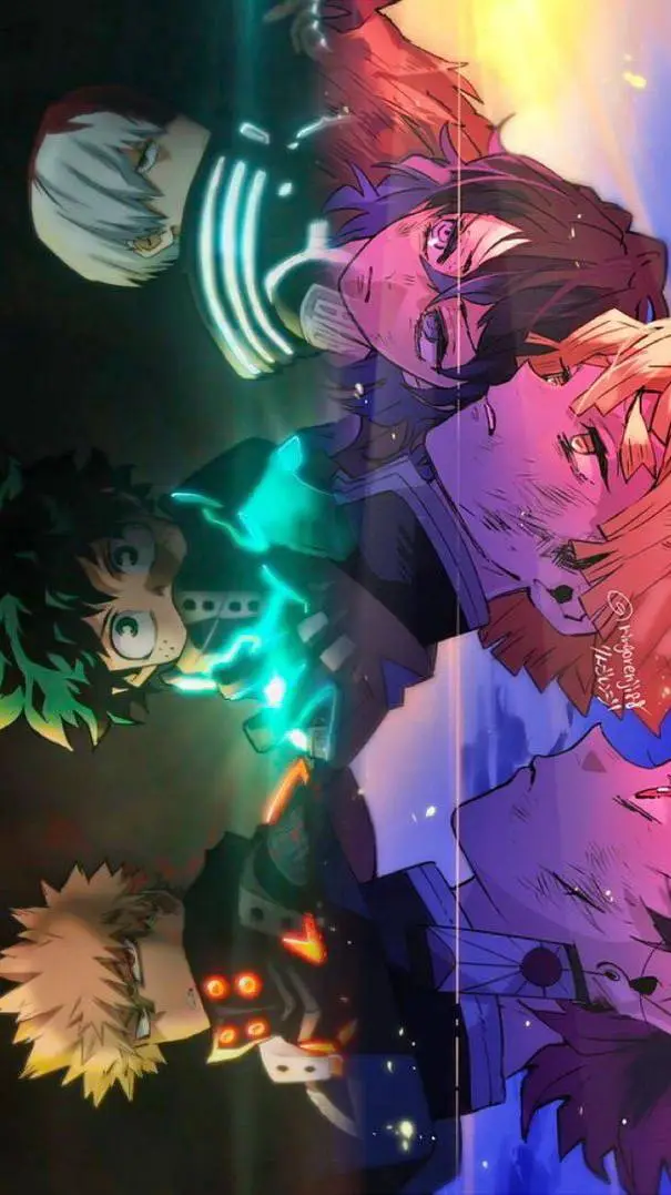 ai character: MHA VS KNY background