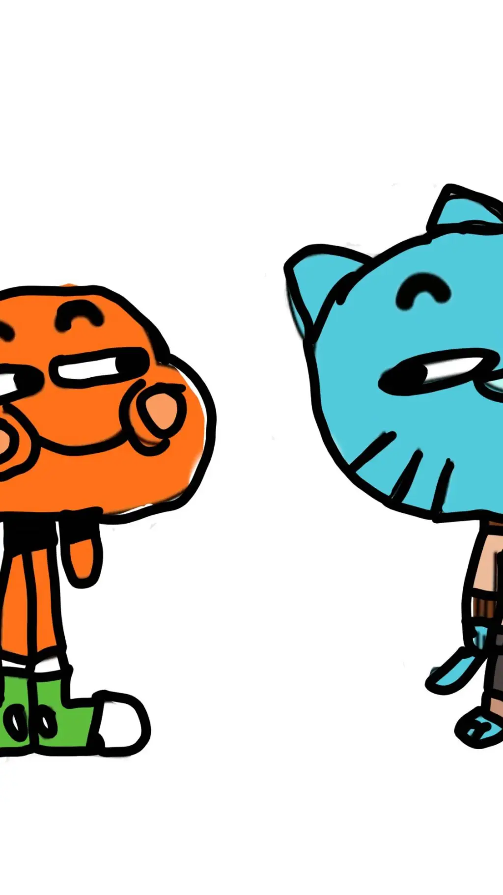 ai character: Gumball e Darwin background
