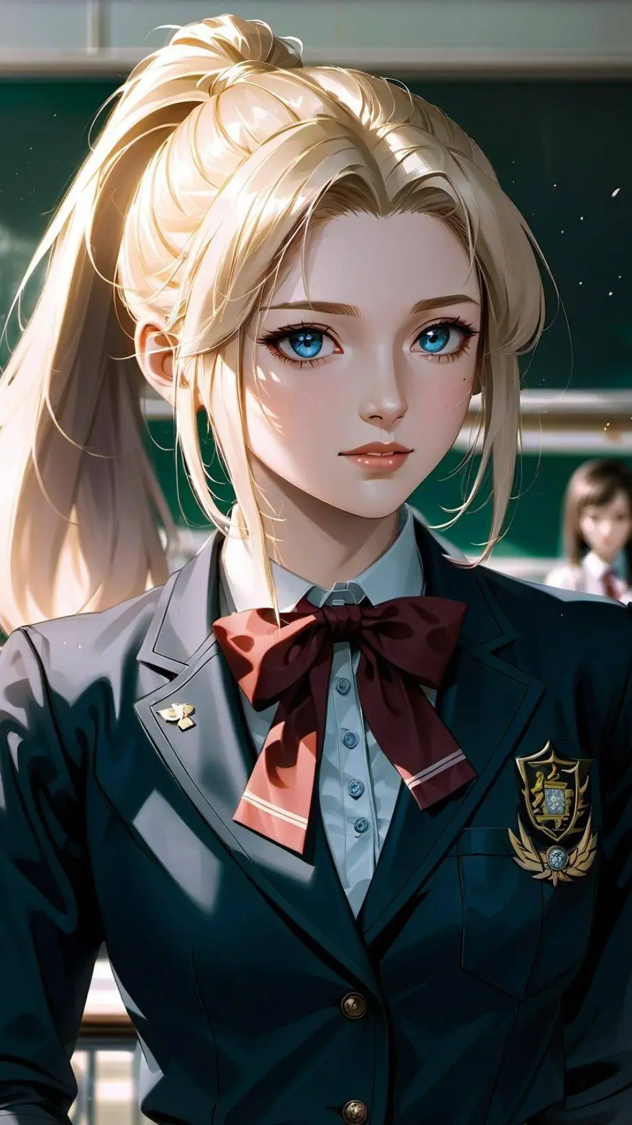 ai character: Angela Light  background