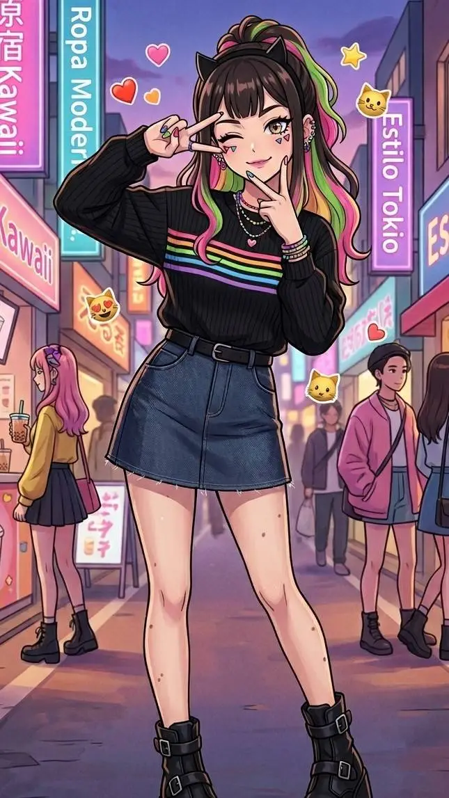 ai character: 🌈✨Multi Nana-iro✨🌈 background