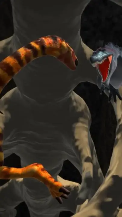 ai character: therizino vs siamo background