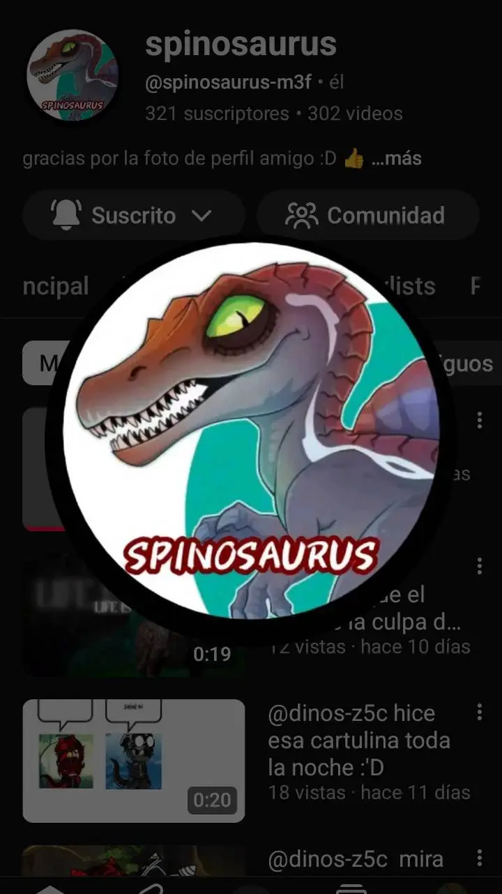 ai character: spinosaurus background