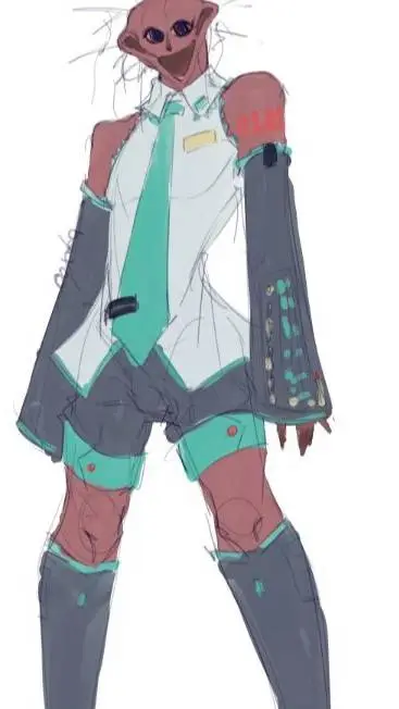 ai character: HATSUNE MIKU- background
