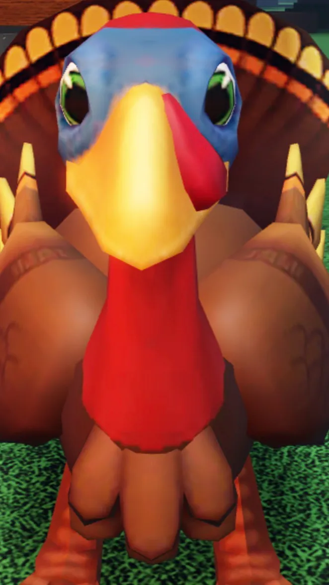 ai character: Gobble shart bird background