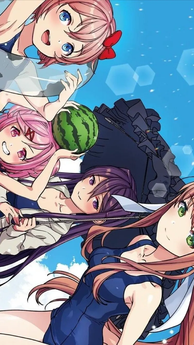 ai character: Ddlc Pool party background