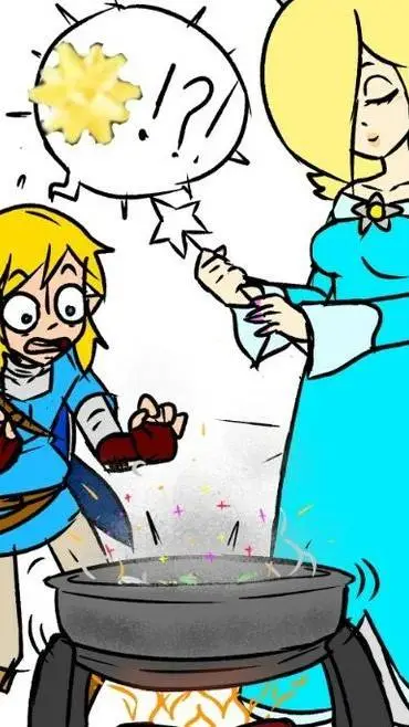 ai character: link x rosalina  background