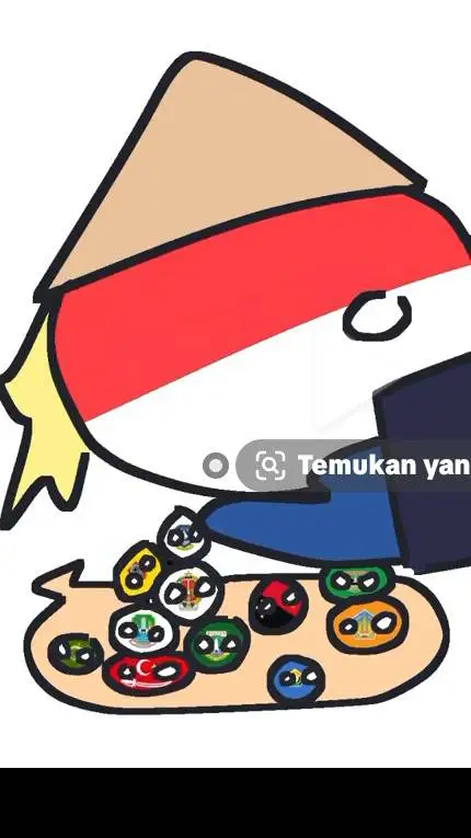 ai character: hen IndonesiaBall background