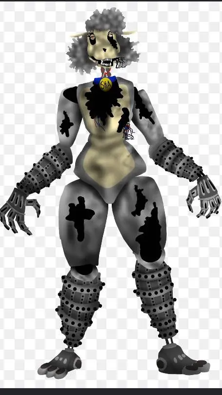 ai character: Sha,la oveja  background