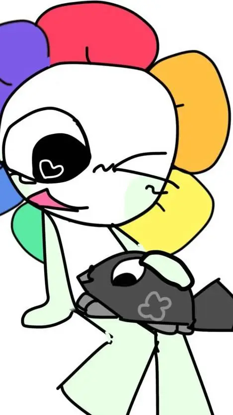 ai character: dandy x pebble background