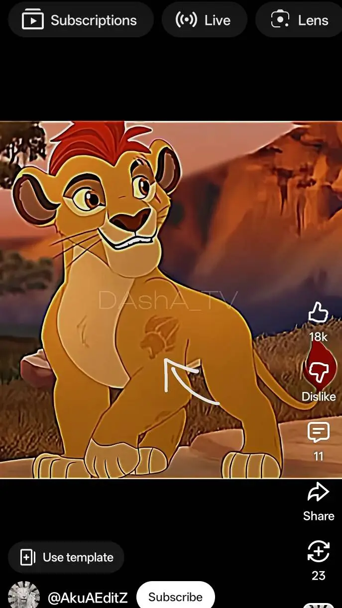 ai character: The lion gaurd background