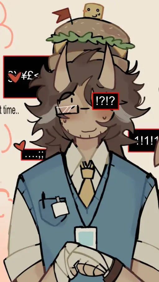 ai character: pizzaburger background